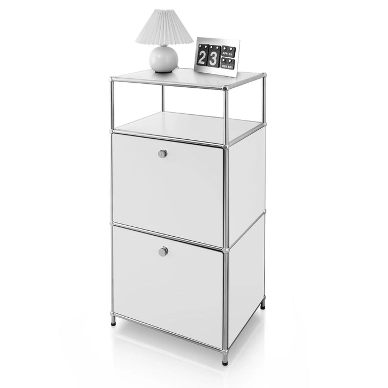 Floordirekt Metallregal Concept Epure MK-120 Verchromt 50 x 40 x 100 cm Weiß Floordirekt Metallregal Concept Epure MK-120 Verchromt 50 x 40 x 100 cm Weiß von FLOORDIREKT