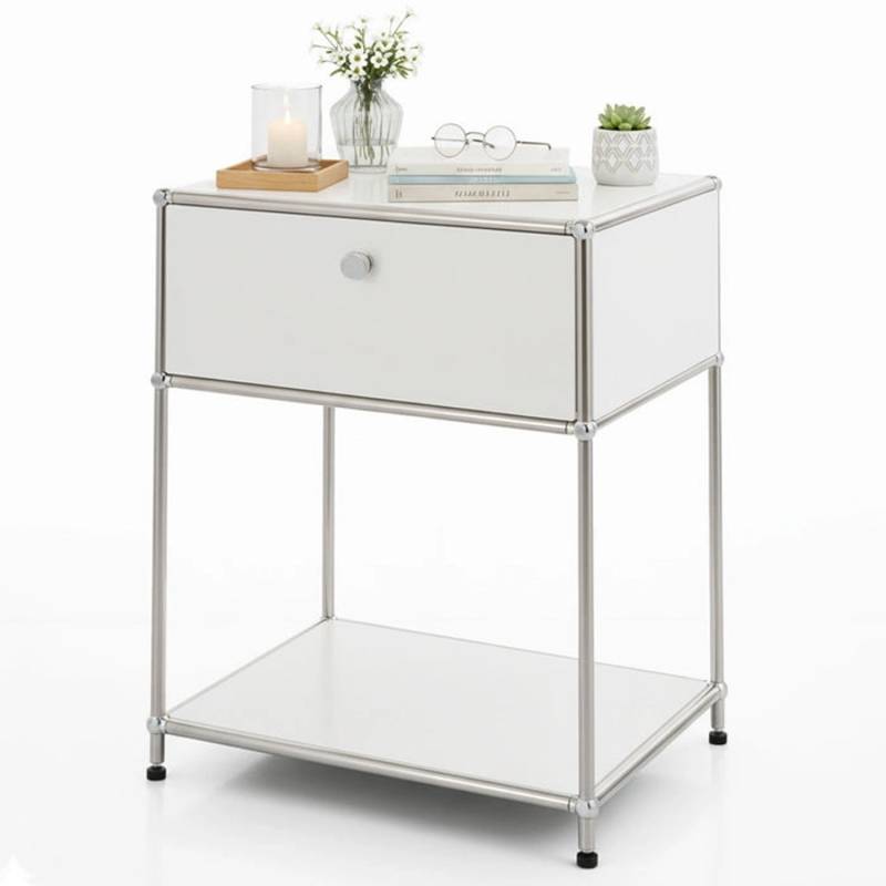 Floordirekt Metallregal Concept Epure MK-139 Beistelltisch 50 x 40 x 65 cm Weiß Floordirekt Metallregal Concept Epure MK-139 Beistelltisch 50 x 40 x 65 cm Weiß von FLOORDIREKT