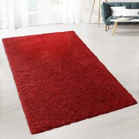 Floordirekt - Shaggy-Teppich Prestige Rot 80 x 150 cm - Rot von FLOORDIREKT