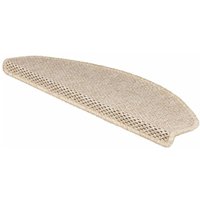 Stufenmatte Kalkutta Sisaloptik Beige 19 x 56 cm Halbrund von FLOORDIREKT