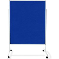 Moderationstafel mit Rollen Doppelseitig 150 x 120 cm Filz Blau von FLOORDIREKT