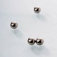 Floordirekt - Neodym-Power Mini-Magnete Kugelmagnete 10 mm Durchmesser 4 Stück - Silber von FLOORDIREKT