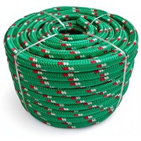 Polypropylen Seil K2 Grün-Rot Durchmesser: 10 mm Länge: 100 m von FLOORDIREKT