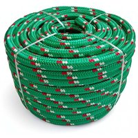 Polypropylen Seil K2 Grün-Rot Durchmesser: 22 mm Länge: 10 m von FLOORDIREKT
