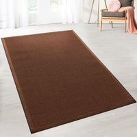 Sisal-Teppich Amazonas Dunkelbraun Mit Bordüre 160 x 230 cm - Dunkelbraun von FLOORDIREKT