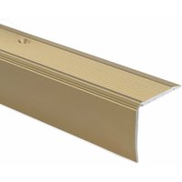 Floordirekt - Stufenkantenprofil Integral K212 Form: l 30 x 20 mm Länge: 90 cm Vorgebohrt Gold - Gold von FLOORDIREKT