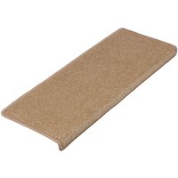 Stufenmatte Dynasty Velours Hellbraun Rechteckig 23,5 x 65 cm von FLOORDIREKT