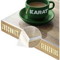 Floordirekt - Transparente Tischfolie mit abgeschrägter Kante Crystal 100 x 100 cm Floordirekt - Transparente Tischfolie mit abgeschrägter Kante Crystal 100 x 100 cm von FLOORDIREKT