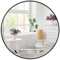 Wandspiegel Bella Runder Spiegel mit schwarzem Rahmen aus Aluminiumlegierung Ø 50 cm Wandspiegel Bella Runder Spiegel mit schwarzem Rahmen aus Aluminiumlegierung Ø 50 cm von FLOORDIREKT