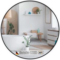 Wandspiegel Bella Runder Spiegel mit schwarzem Rahmen aus Aluminiumlegierung Ø 60 cm Wandspiegel Bella Runder Spiegel mit schwarzem Rahmen aus Aluminiumlegierung Ø 60 cm von FLOORDIREKT