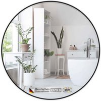 Wandspiegel Bella Runder Spiegel mit schwarzem Rahmen aus Aluminiumlegierung Ø 70 cm Wandspiegel Bella Runder Spiegel mit schwarzem Rahmen aus Aluminiumlegierung Ø 70 cm von FLOORDIREKT