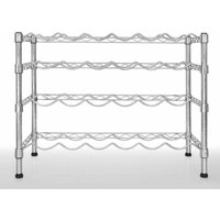 Weinregal Toskana Verchromt 4 Etagen Für 24 Flaschen von CASA PURA