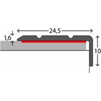 Winkelprofil Treppenkantenprofil Aluminium Selbstklebend Sahara 24,5 x 10 mm von KARAT