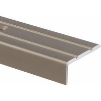 Karat - Winkelprofil Treppenkantenprofil Aluminium Vorgebohrt Edelstahl matt 24,5 x 10 mm von KARAT