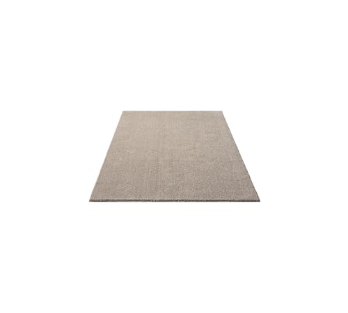 FLOORNOVO Hochflor Teppich Beige einfarbig - 150 x 80 cm - Besonders Weicher Teppich Wohnzimmer & Badezimmerteppich - Pflegeleicht - vielseitig einsetzbar im Innenbereich von FLOORNOVO