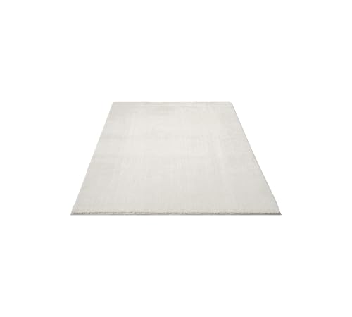 FLOORNOVO Hochflor Teppich Beige einfarbig - 200 x 140 cm - Besonders Weicher Teppich Wohnzimmer & Badezimmerteppich - Pflegeleicht - vielseitig einsetzbar im Innenbereich von FLOORNOVO