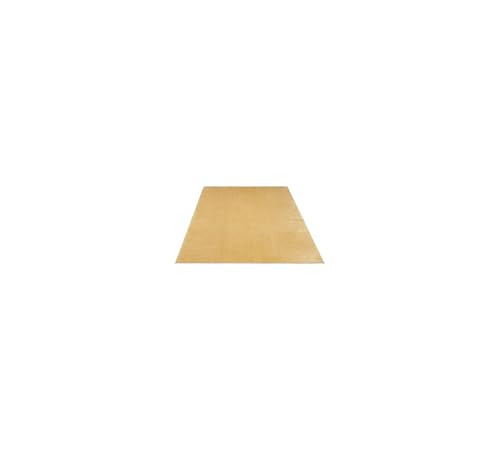 FLOORNOVO Hochflor Teppich Gold einfarbig - 110 x 60 cm - Besonders Weicher Teppich Wohnzimmer & Badezimmerteppich - Pflegeleicht - vielseitig einsetzbar im Innenbereich von FLOORNOVO