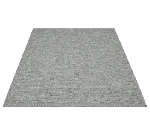 FLOORNOVO Hochflor Teppich Grau Fischgrätmuster - 280 x 200 cm - Besonders Weicher Teppich Wohnzimmer & Badezimmerteppich - Pflegeleicht - vielseitig einsetzbar im Innenbereich von FLOORNOVO