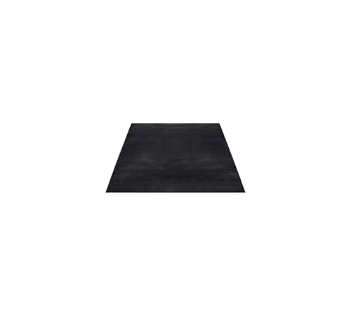 FLOORNOVO Hochflor Teppich Schwarz einfarbig - 140 x 70 cm - Besonders Weicher Teppich Wohnzimmer & Badezimmerteppich - Pflegeleicht - vielseitig einsetzbar im Innenbereich von FLOORNOVO