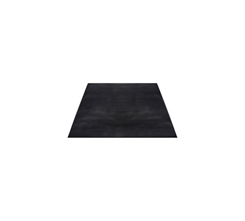 FLOORNOVO Hochflor Teppich Schwarz einfarbig - 160 x 117 cm - Besonders Weicher Teppich Wohnzimmer & Badezimmerteppich - Pflegeleicht - vielseitig einsetzbar im Innenbereich von FLOORNOVO