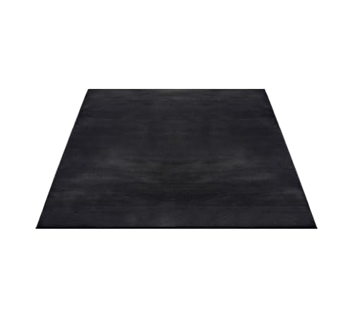 FLOORNOVO Hochflor Teppich Schwarz einfarbig - 280 x 200 cm - Besonders Weicher Teppich Wohnzimmer & Badezimmerteppich - Pflegeleicht - vielseitig einsetzbar im Innenbereich von FLOORNOVO