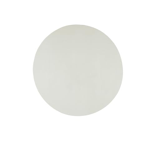 FLOORNOVO Hochflor Teppich rund einfarbig - Ø 117 cm - Besonders Weicher Teppich Wohnzimmer & Badezimmerteppich - Pflegeleicht - vielseitig einsetzbar im Innenbereich von FLOORNOVO