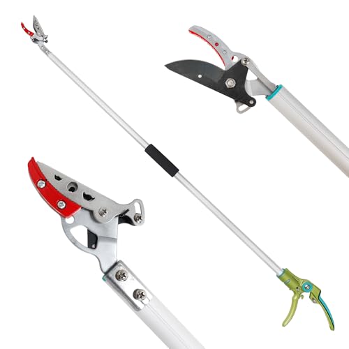 FLORA GUARD 1.3m Baumschere mit Feststellvorrichtung, schneidet Äste mit einem Durchmesser von bis zu 1/2 Zoll,leichter Früchtepflücker mit 180-Grad-drehbarem Griff von FLORA GUARD
