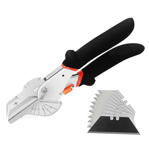FLORA GUARD Gehrungsschere, 45 bis 135 Grad Multi-Winkelschneider, Dichtungsschere zum Schneiden von Weichholz, Kunststoff, PVC und mehr, inklusive 10 Ersatzklingen FLORA GUARD Gehrungsschere, 45 bis 135 Grad Multi-Winkelschneider, Dichtungsschere zum Schneiden von Weichholz, Kunststoff, PVC und mehr, inklusive 10 Ersatzklingen von FLORA GUARD