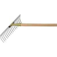FLORA Profi-Gartenrechen, gehärtet & verstellbar, 14 Zinken, Breite 360 mm von FLORA