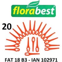 20 Kunststoffmesser Akku Rasentrimmer fat 18 B3 - 102971 PA6 - Florabest von FLORABEST