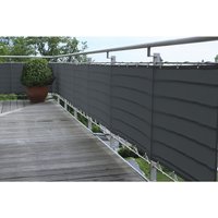 FLORACORD Balkonverkleidung, Polyester, HxL: 65 x 300 cm - schwarz von FLORACORD