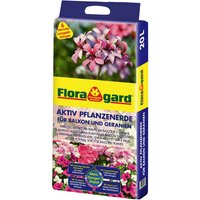 FLORAGARD Pflanzerde »Aktiv«, für Geranien und Balkonpflanzen - braun von FLORAGARD
