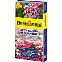 FLORAGARD Pflanzerde »Aktiv«, für Geranien und Balkonpflanzen - braun von FLORAGARD