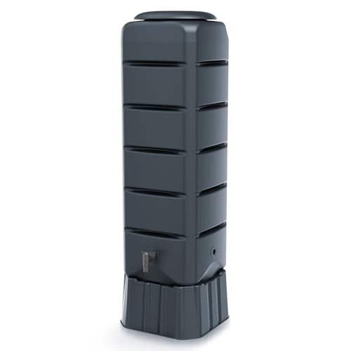 Regentonne Regenwassertank Standard eckig Komplett-Set mit 120 Liter Volumen in der Farbe anthrazit ist aus UV- und witterungsbeständigem Material mit kindersicherem Deckel Regentonne Regenwassertank Standard eckig Komplett-Set mit 120 Liter Volumen in der Farbe anthrazit ist aus UV- und witterungsbeständigem Material mit kindersicherem Deckel von FLORANTIA