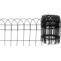 FLORAWORLD Geflechtzaun, HxL: 40 x 1000 cm, Stahl, anthrazit - schwarz von FLORAWORLD
