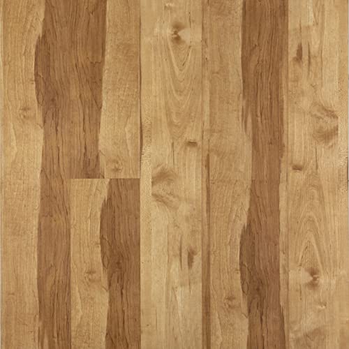 FLOREXP Vinyl-Bodenbelag – Linoleum-Bodenbelag mit Holz-Effekt,abziehen und aufkleben,Bodenfliesen,selbstklebend,2.0mm 1 Stück,wasserdicht, für Küche, Wohnzimmer- (Ahorn Eiche) von FLOREXP