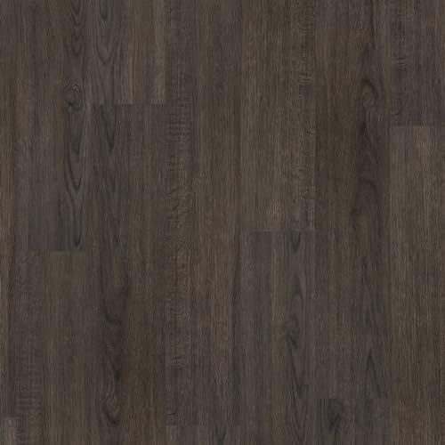 FLOREXP Vinyl-Bodenbelag – Linoleum-Bodenbelag mit Holz-Effekt,abziehen und aufkleben,Bodenfliesen,selbstklebend,2.0mm 1 Stück,wasserdicht, für Küche, Wohnzimmer- (Dunkel Braun) von FLOREXP
