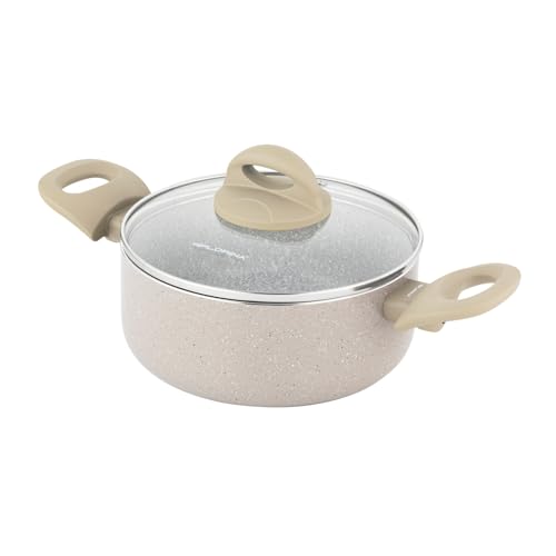 FLORINA Aluminiumtopf ISLA 1,6L I 18 cm I Aluminium Kochtopf mit Antihaftbeschichtung I Schnelles und gleichmäßiges Erhitzen I Soft-Touch-Griffe I Ästhetisches Design, Beige FLORINA Aluminiumtopf ISLA 1,6L I 18 cm I Aluminium Kochtopf mit Antihaftbeschichtung I Schnelles und gleichmäßiges Erhitzen I Soft-Touch-Griffe I Ästhetisches Design, Beige von FLORINA