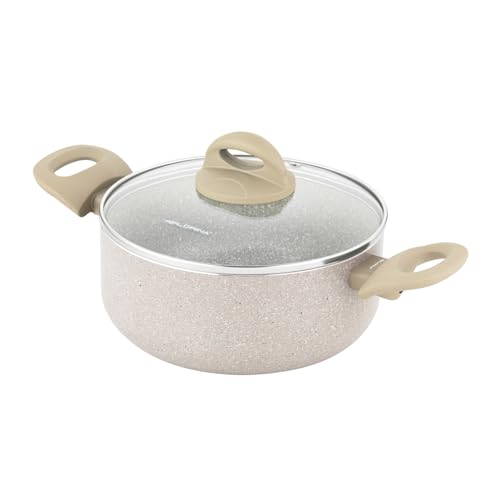 FLORINA Aluminiumtopf ISLA 2,4L I 20 cm I Aluminium Kochtopf mit Antihaftbeschichtung | Schnelles und gleichmäßiges Erhitzen | Soft-Touch-Griffe | Ästhetisches Design, Beige FLORINA Aluminiumtopf ISLA 2,4L I 20 cm I Aluminium Kochtopf mit Antihaftbeschichtung | Schnelles und gleichmäßiges Erhitzen | Soft-Touch-Griffe | Ästhetisches Design, Beige von FLORINA
