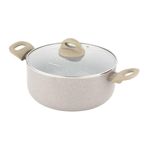 FLORINA Aluminiumtopf ISLA 4,1L I 24 cm I Aluminium Kochtopf mit Antihaftbeschichtung | Schnelles und gleichmäßiges Erhitzen | Soft-Touch-Griffe | Ästhetisches Design, Beige FLORINA Aluminiumtopf ISLA 4,1L I 24 cm I Aluminium Kochtopf mit Antihaftbeschichtung | Schnelles und gleichmäßiges Erhitzen | Soft-Touch-Griffe | Ästhetisches Design, Beige von FLORINA