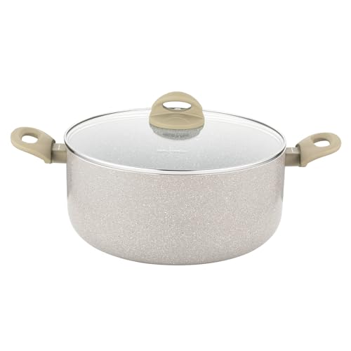 FLORINA Aluminiumtopf ISLA 7L I 28 cm I Aluminium Kochtopf mit Antihaftbeschichtung | Schnelles und gleichmäßiges Erhitzen | Soft-Touch-Griffe | Ästhetisches Design, Beige FLORINA Aluminiumtopf ISLA 7L I 28 cm I Aluminium Kochtopf mit Antihaftbeschichtung | Schnelles und gleichmäßiges Erhitzen | Soft-Touch-Griffe | Ästhetisches Design, Beige von FLORINA