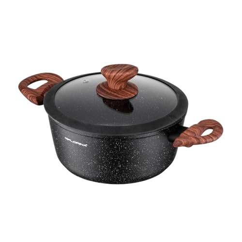 FLORINA Aluminiumtopf MASTER BLACK 24 cm 4L | Antihaftbeschichtung | Für alle Herdarten inkl. Induktion | Ergonomische Soft-Touch-Griff | Deckel mit Silikonrand | Hitzebeständig | Leicht zu reinigen FLORINA Aluminiumtopf MASTER BLACK 24 cm 4L | Antihaftbeschichtung | Für alle Herdarten inkl. Induktion | Ergonomische Soft-Touch-Griff | Deckel mit Silikonrand | Hitzebeständig | Leicht zu reinigen von Florina