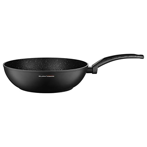 Florina - Bratpfanne aus Aluminium BONO | 18 cm Durchmesser | Pfanne Induktion | Antihaftbeschichtet Universalpfanne | Geeignet für Induktionsherd, Gasherd und Elektroherd (Schwarz) von FLORINA