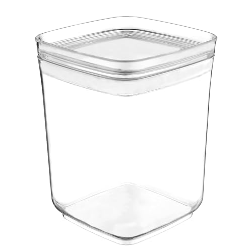 FLORINA Lebensmittelbehälter 1 l | Frischhaltedose STORI aus Kunststoff | Mit Deckel | Aufbewahrungsbox Luftdicht Quadratisch | Lebensmittelbox zur Aufbewahrung von Mehl, Zucker, Nudeln, Reis von FLORINA