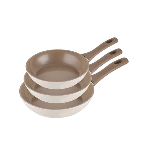 FLORINA MOKKA 3-teiliges Aluminium Bratpfannenset | Antihaftbeschichtung | Für alle Herdarten inkl. Induktion | Soft-Touch-Griffe | Hitzebeständig | Leicht zu reinigen | AntiScratch-Beschichtung FLORINA MOKKA 3-teiliges Aluminium Bratpfannenset | Antihaftbeschichtung | Für alle Herdarten inkl. Induktion | Soft-Touch-Griffe | Hitzebeständig | Leicht zu reinigen | AntiScratch-Beschichtung von FLORINA