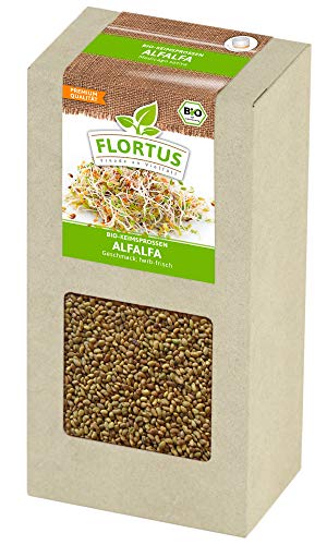 FLORTUS BIO Keimsprossen Alfalfa (200 g) | Gesunde & leckere Keimsprossen | Sprossensaat | Keimsprossen | Keimsaaten von FLORTUS Freude an Vielfalt