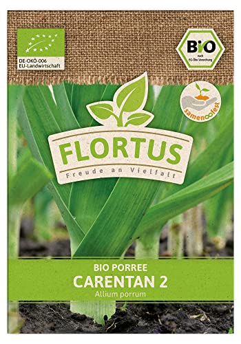 FLORTUS BIO Lauch-Porree Carentan 2 | Gemüsesamen | Lauchsamen | Samen zur Anzucht für Garten, Balkon, Küche & Fensterbank von FLORTUS Freude an Vielfalt