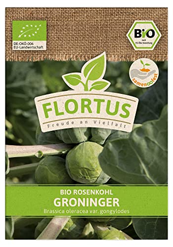 FLORTUS BIO Rosenkohl Groninger | Gemüsesamen | Kohlsamen | Rosenkohlsamen | Samen zur Anzucht für Garten, Balkon, Küche & Fensterbank von FLORTUS Freude an Vielfalt