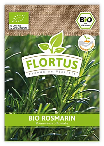 FLORTUS BIO Rosmarin | Kräutersamen | Rosmarinsamen | Samen zur Anzucht für Garten, Balkon, Küche & Fensterbank von FLORTUS Freude an Vielfalt