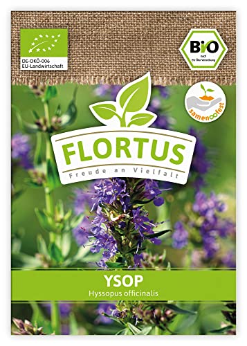 FLORTUS BIO Ysop | Kräutersamen | Samen zur Anzucht für Garten, Balkon, Küche & Fensterbank von FLORTUS Freude an Vielfalt